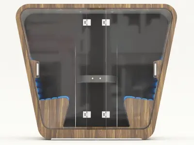 Office phone booth Low-poly 3D model