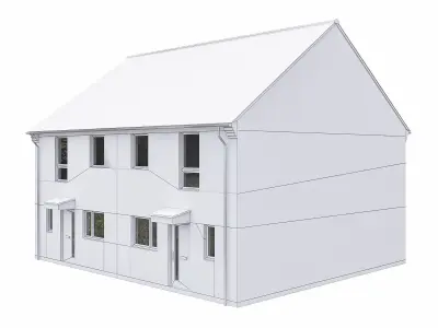 Neighborhood Houses P19 Low-poly 3D model