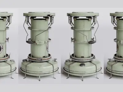 Aladdin Blue Flame Heater Low-poly 3D model