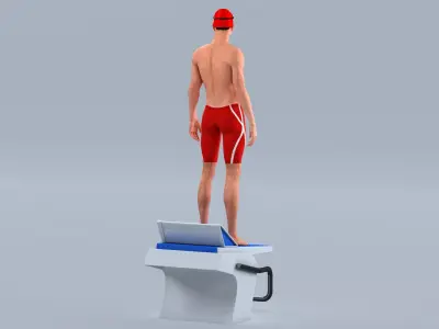  Male Swimmer Animated HQ 001 Standard License 