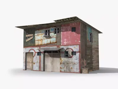 Slum x6 Low-poly 3D model purchase
