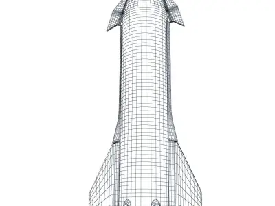 Starship SpaceX  Low-poly 3D model