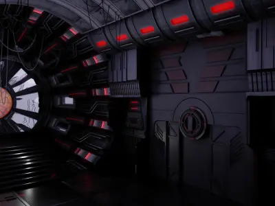 Sci-fi Corrider for Sith Load Game Ready Package  3D model