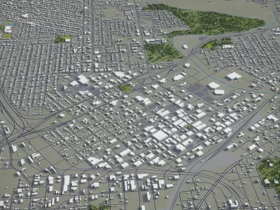 Wichita Falls Low-poly 3D model