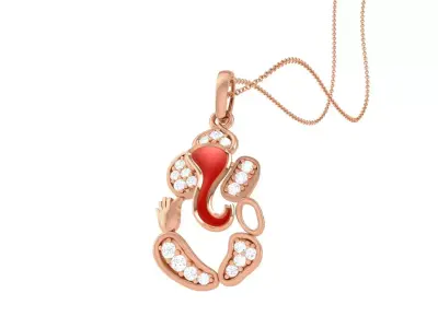 Spiritual Ganesha Pendant 3D print model