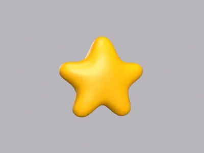 Social Media Icons Low-poly 3D model