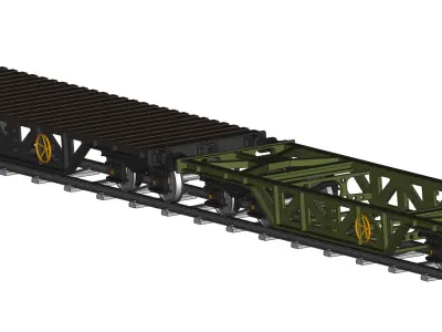 RAIL CARS PACK  and CARGO STL and STP CAD 3D print model