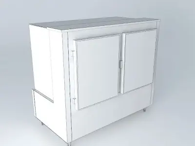 Kit805D Desk cooled by Exhibitor Forced Air Straight 2 doors ... Free 3D model