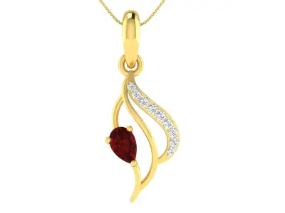 Women Pear Diamond Pendants 3dm STL ONJ FBX Render Details 3D print model