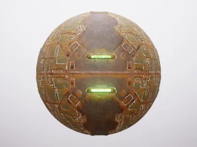 PBR Sci-Fi Spaceship Texture 46 Low-poly 3D model