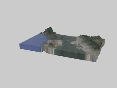 San Francisco City Low-poly 3D model