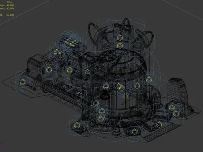 Spacecraft - power collector 3D model