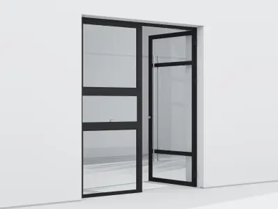 Aluminium door 252 3D model