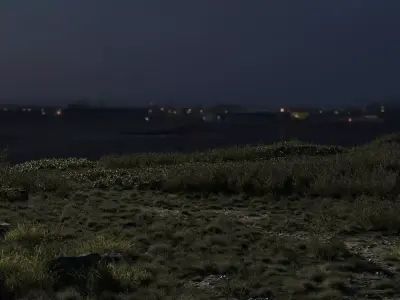 Mountain top in the night 3D model