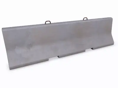 Concrete Barrier Low-poly PBR Low-poly 3D model