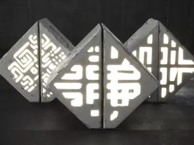 Totem Symbol Stone Low-poly 3D model