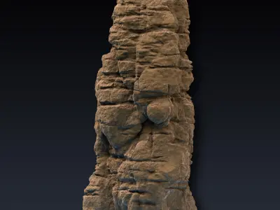 Rock Face Cliff Blocks 02 3D model