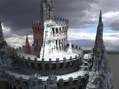 Ice pinnacle castle  3D model