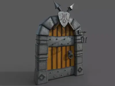 Medieval Cartoon Door  3D model