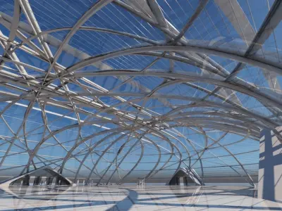 Futuristic Architectural structure 101 3D model