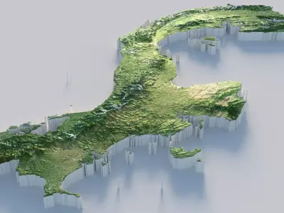 Panama Terrain Country 3D model