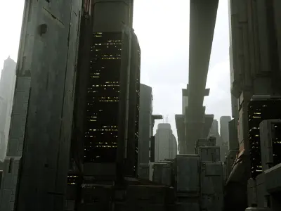 Mega Futuristic City 3D model