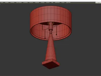 Adesso Tapered Glass Laura Table Lamp Low-poly 3D model