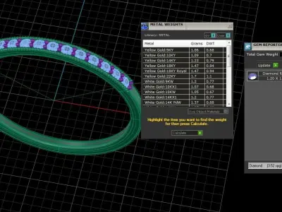Solitaire Women Light Weight Band Ring 3D print model 20