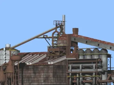 Ironworks Blast Furnace Plant revised edition 3D model
