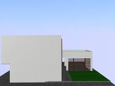 high-tech house 3D model