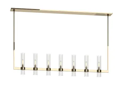 RESTORATION HARDWARE RAVELLE LINEAR CHANDELIER Polished Nickel 3D model