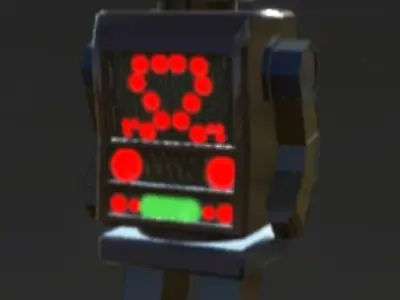 Mr Robot Low Poly PBR painted rigged Low-poly 3D model