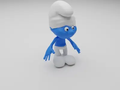 Smurf 3D Character Free 3D model
