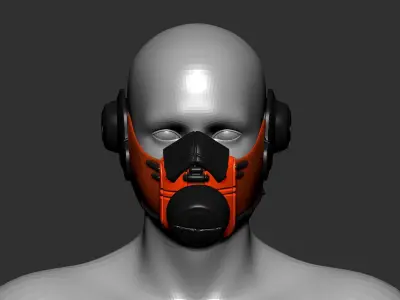 helmet high poly sculpt 3d printable  3D model 149