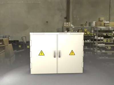 Electrical Distribution Cabinet 1  Low-poly 3D model
