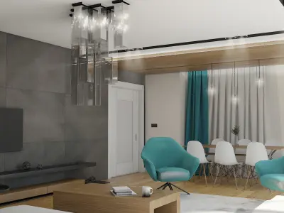 Modern Living Room 3D model 29