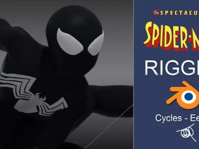Spectacular Spider - Man Symbiote Comic Low-poly 3D model