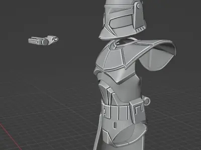 Phase 1 Animated Captain Rex Add-on Kit 3D print model