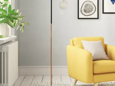 Catlett Traditional Floor Light Lamp - 2 Option 3D model