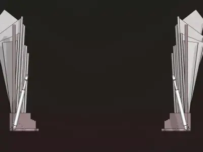 mordern steel gate 3D model