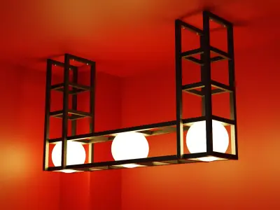 Lightica Designer Lamps set of 4 3D model