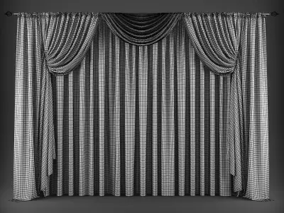 Curtain 3D model 319 Low-poly 3D model