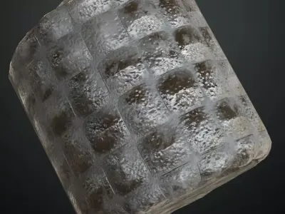 Diamond Metal Plate Five PBR Seamless Texture