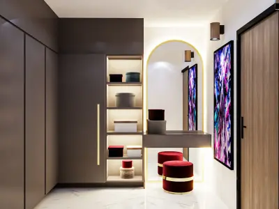 Dressing Room modern01 3D model Free 3D model