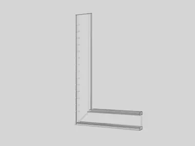 Building corner ruler measuring tool 3D model