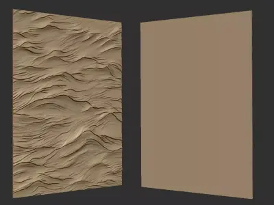 Ocean Wave Wall Art Panel 3D print model