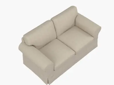 Ektorp 2 seat sofa kilanda light beige PBR  3D model
