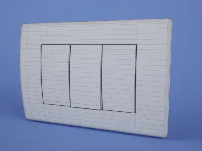 Socket power switch Interruttore bticino livinglight quadra 3D model