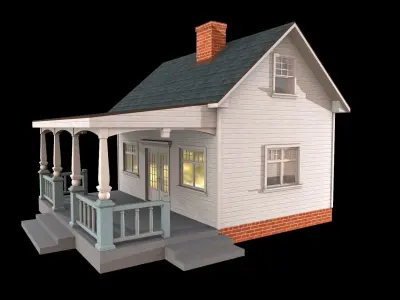 house Low-poly 3D model 23