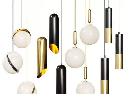 Pendant set 001 3D model